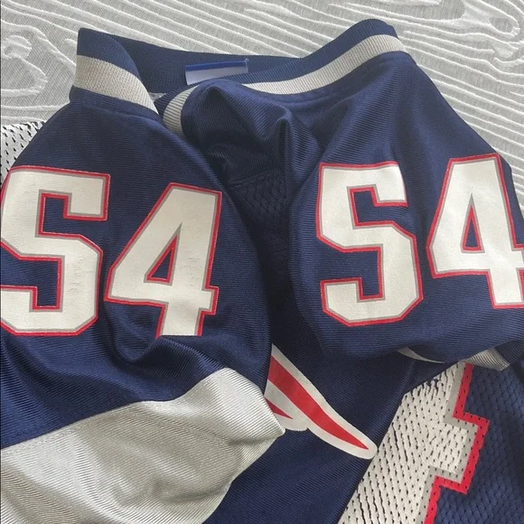 NFL Reebok New England Patriots #54 BRUSCHI jersey Size Large Pre Owned - Picture 11 of 11